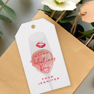 Rosé-Rosaer Lippenstift Valentinstag Cocktailparty Geschenkanhänger