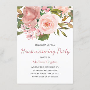 Rose rose Blush Gold House Party Invitation