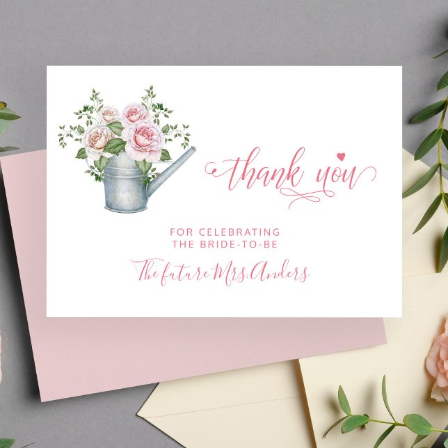 Rose rose élégante douche nuptiale merci (Créateur téléchargé)