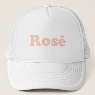 "Rose" Rose hellrosa Buchstaben Truckerkappe