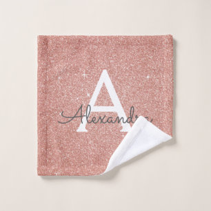 Rose Rose Parties scintillant Or & Monogramme étin