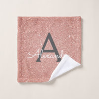 Rose Rose Parties scintillant Or & Monogramme étin
