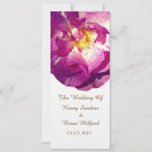 Rose Rose Photo Élégant Mariage Invitation