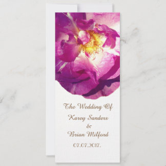 Rose Rose Photo Élégant Mariage Invitation
