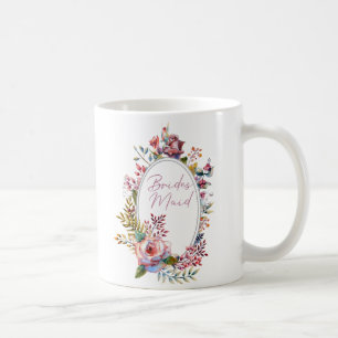 Rose rose Rose Blush Floral Bridesmaid Café Mug