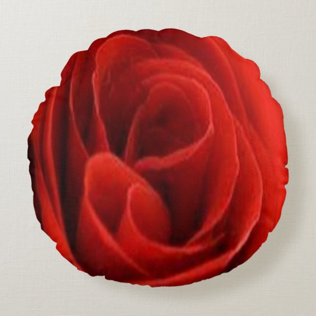 rose rose rundes kissen (Vorderseite)