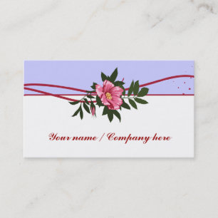 Rose rose sauvage lavande blanc carte de visite fl