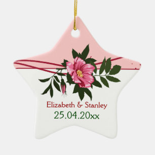 Rose rose sauvage mariage gardien ornement