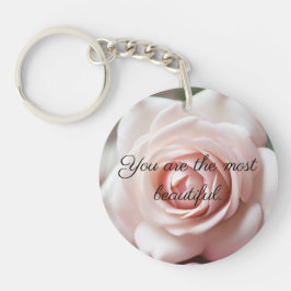 Rose rose Selfesteem Booster Acrylique Porte - clé