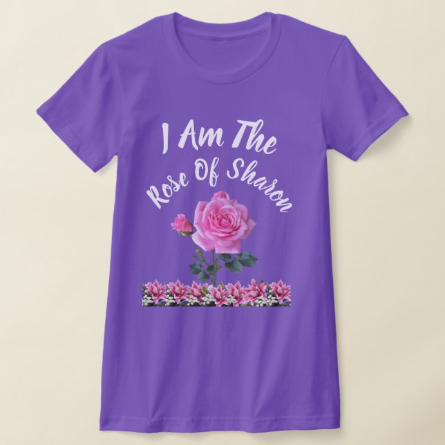 Rose rose sur le T-shirt femme Arrière - plan de l (Poser)
