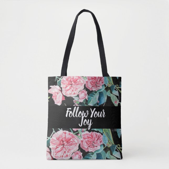Rose Roses Blumenstrauß Blume Folge deiner Freude Tasche (Vorderseite)