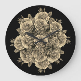 Rose Roses Rosen bouquet – Rosenbouquet Große Wanduhr