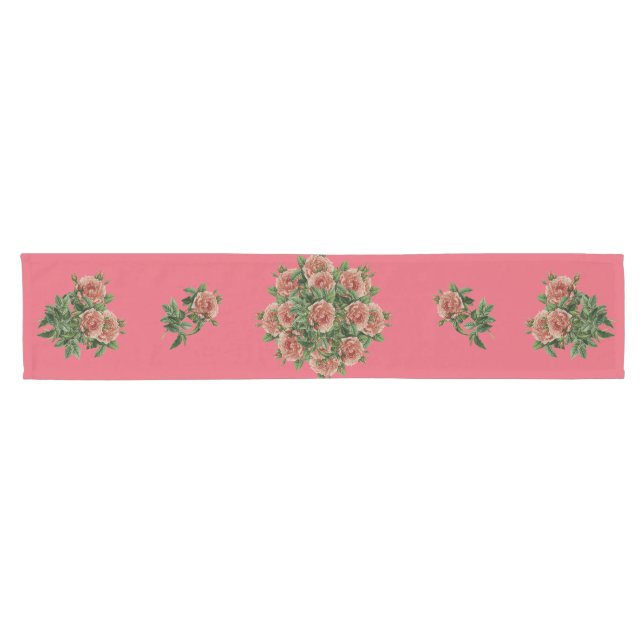 Rose Roses Rosen bouquet – Rosenbouquet Kurzer Tischläufer (Horizontal)