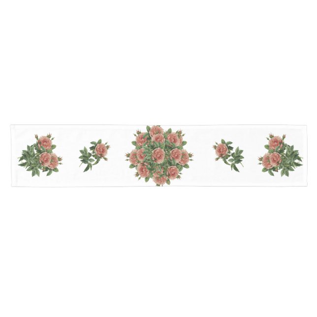 Rose Roses Rosen bouquet – Rosenbouquet Kurzer Tischläufer (Horizontal)