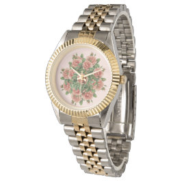 Rose Roses Rosen bouquet – Rosenbouquet pastel Armbanduhr
