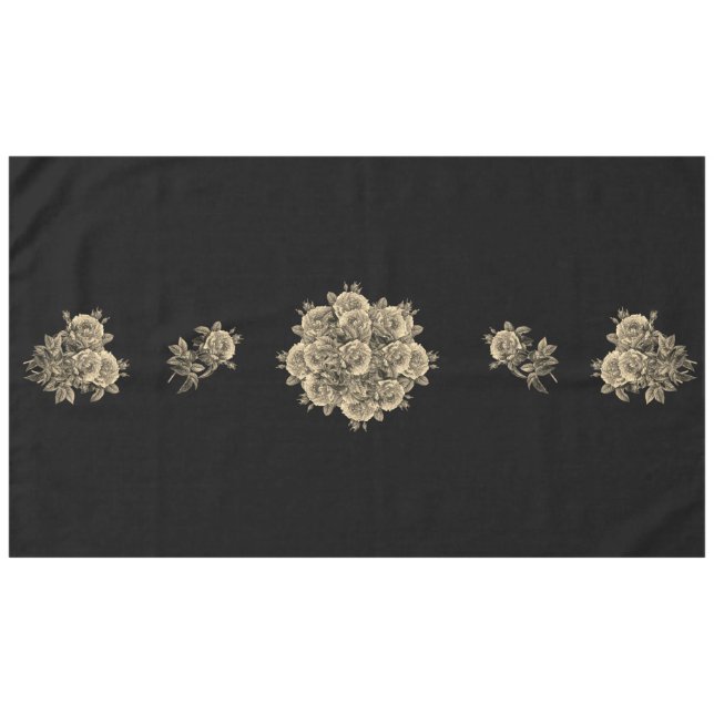 Rose Roses Rosen bouquet – Rosenbouquet Tischdecke (Vorderseite (Horizontal))