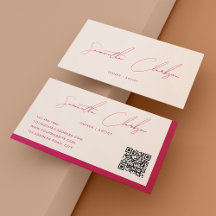 Rose-Rot-Handgeschriebener QR-Code
