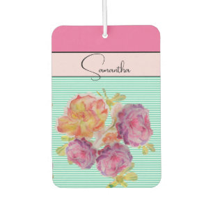 Rose Rot pink Aquarell Rosen floral Blumen Telefon Autolufterfrischer