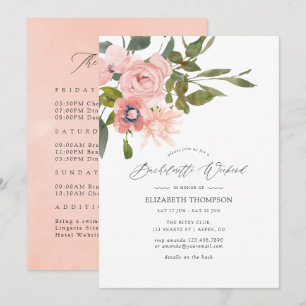 Rose Rote Flora Bachelorette Einladung