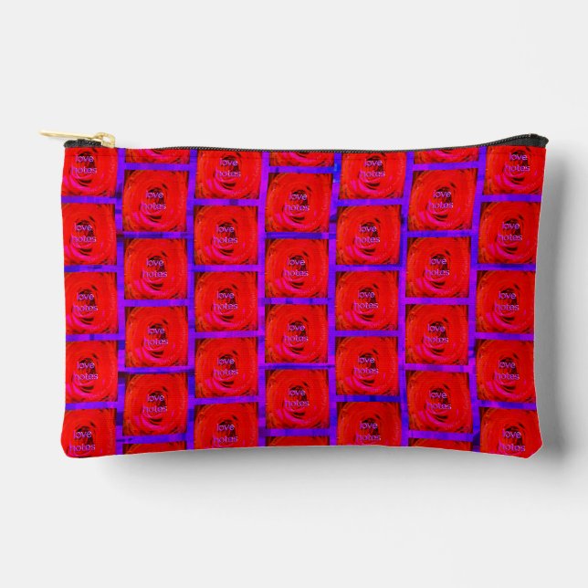 Rose Rote Liebe Zubehörtasche (Vorderseite)