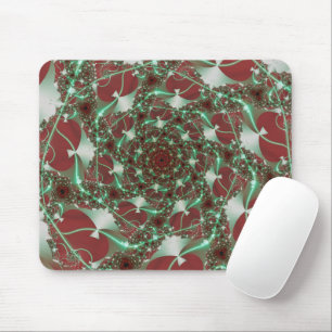Rose   Rote und grüne Fraktale Mousepad