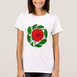 Rose Roter T - Shirt für Frauen. langlebig