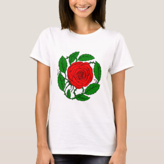 Rose Roter T - Shirt für Frauen. langlebig