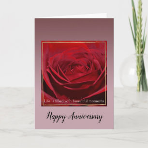 Rose rouge belle carte des moments