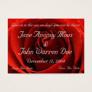Rose rouge classique Enregistrer la carte de date