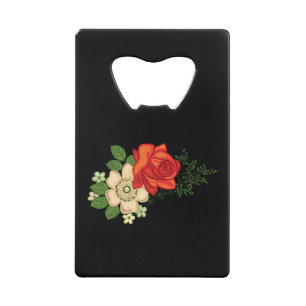 Rose rouge et marguerites Arrière - plan noir