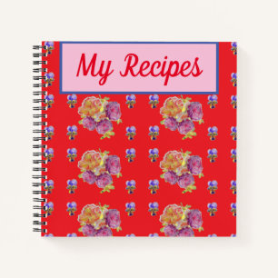 Rose Rouge Ma recette Livre Fleur Aquarelle Art