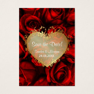 Rose rouge mariage floral Enregistrer la date