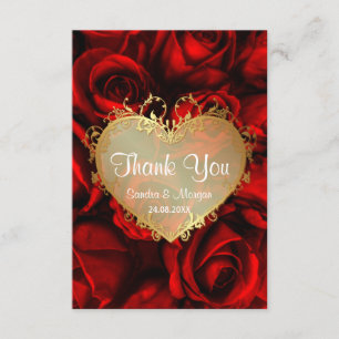 Rose rouge Mariage Merci