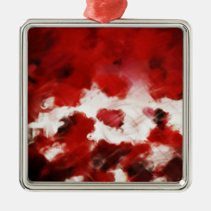 Rose rouge Pétales Peinture Art Ornements