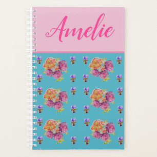 Rose rouge Shabby Chic Aqua Turquoise Floral Flowe