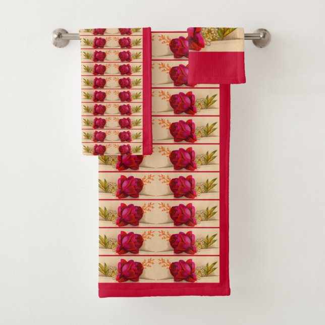 Rose rouge victorienne (En situation)