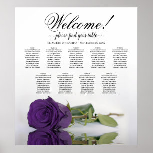 Rose royal pourpre 9 Tableau Mariage Siège