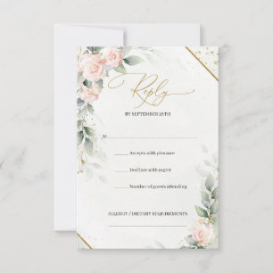 Rose RSVP Karte