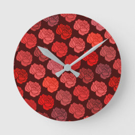 Rose Runde Wanduhr