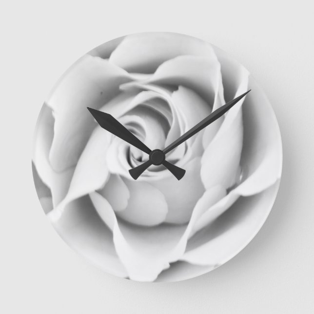Rose Runde Wanduhr (Vorderseite)