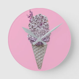 Rose Runde Wanduhr