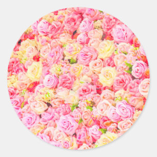 Rose Runder Aufkleber