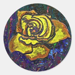 Rose Runder Aufkleber