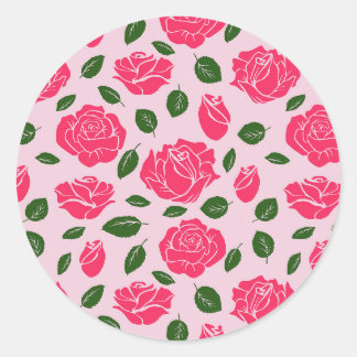 Rose Runder Aufkleber