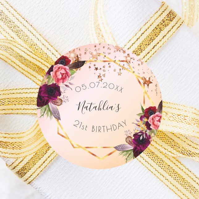 Rose Runder Aufkleber (Von Creator hochgeladen)