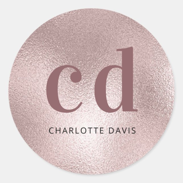 Rose Runder Aufkleber (Vorderseite)