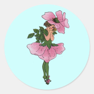 Rose Runder Aufkleber