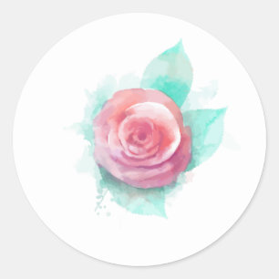 Rose Runder Aufkleber