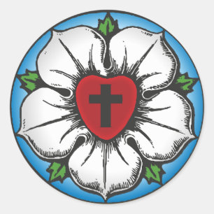 Rose Runder Aufkleber