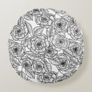 Rose Rundes Kissen